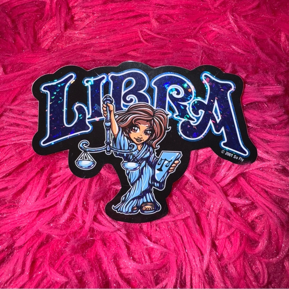 vintage libra balance vending machine sticker